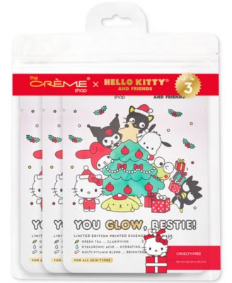 TCS SANRIO Hello Kitty & Freiends You Glow, Bestie! Printed Essence Sheet Mask 3pcs