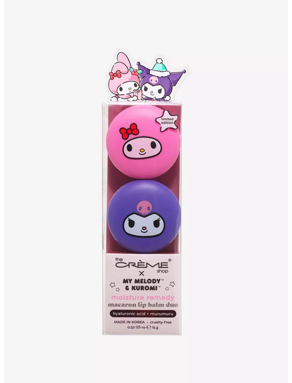 TCS SANRIO My Melody & Kurromi Holiday 2023 Macaron Lip Balm Duo