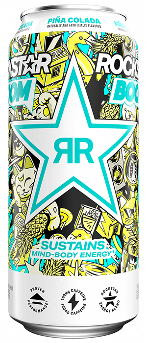 Rockstar Energy Boom Pina Colada Energy Drink 16oz