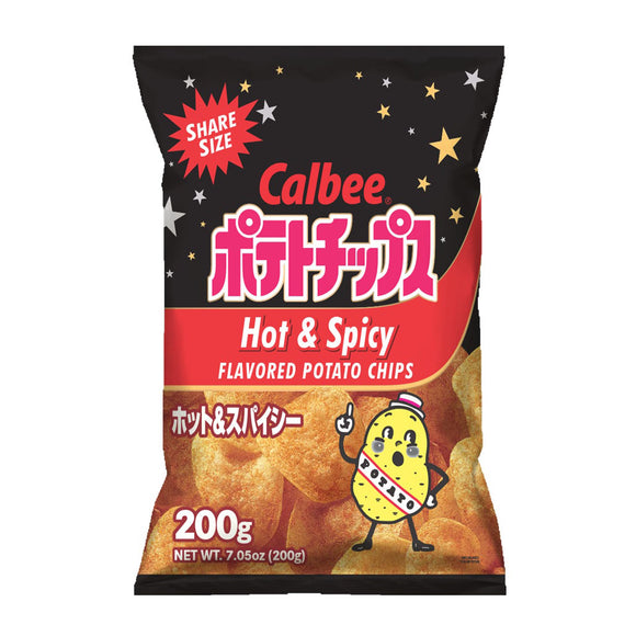 Calbee Potato Chips Hot & Spicy 7oz Mega