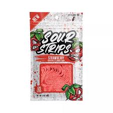 Actual Candy Sour Strips Strawberry