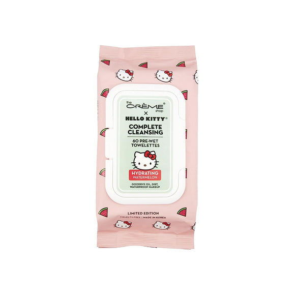 TCS SANRIO Hello Kitty Cleansing Towelttes 60CT Hydrating Watermelon