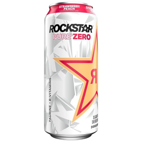 Rockstar Energy Drink Pure Zero Strawberry Peach – Kobe Mini Mart